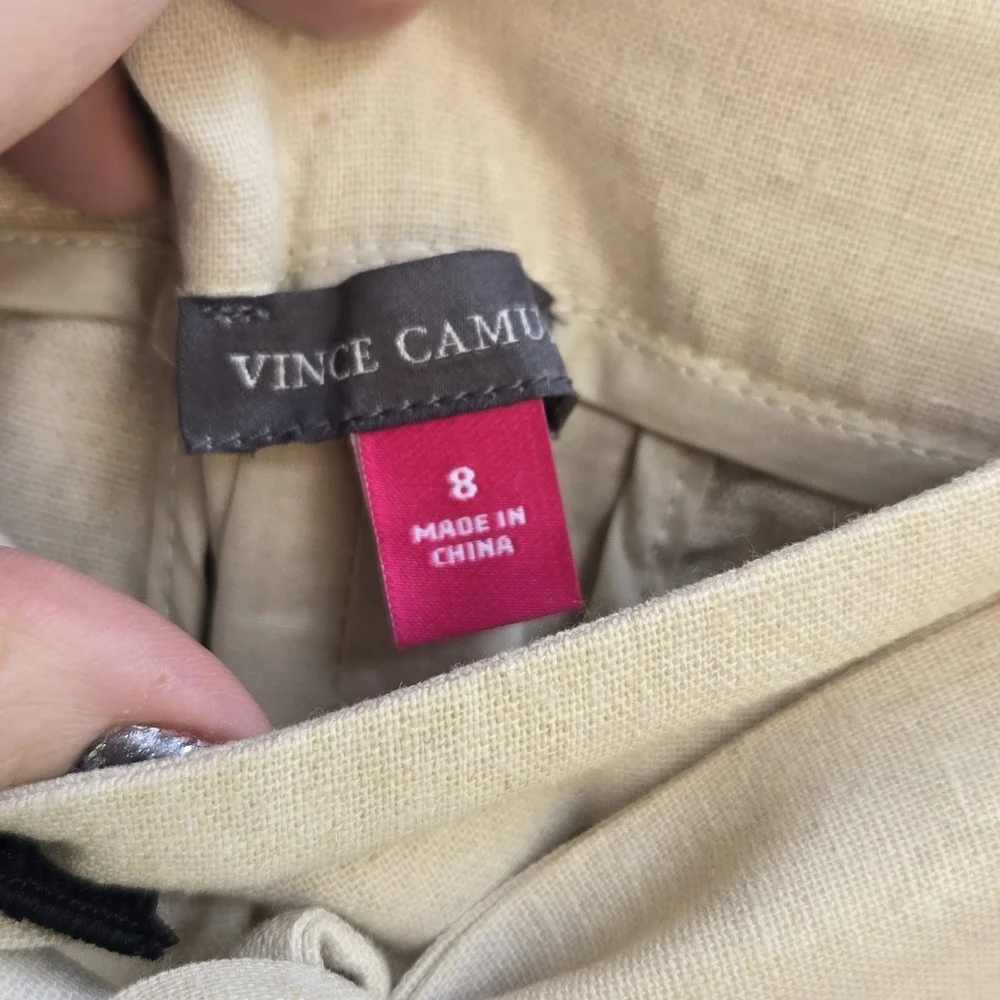 Vince Camuto Windswept Wonder Linen Pants Oyster Grey - Picture 6 of 7